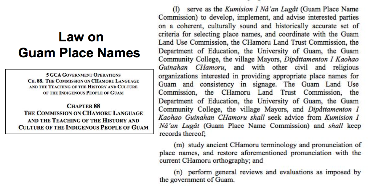 Law on Guam Place Names